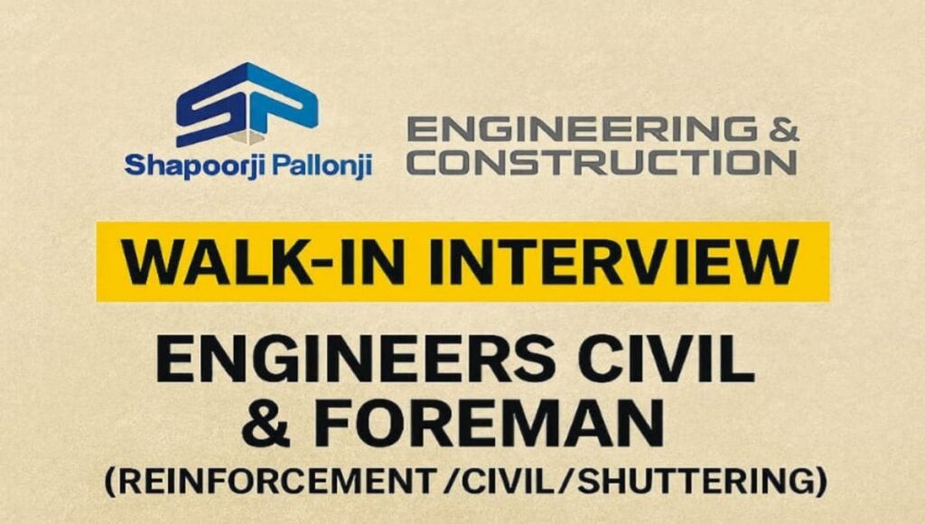 Shapoorji Pallonji Engineering & Construction Walk-In Interview