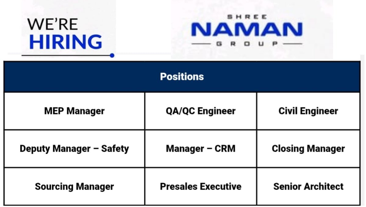 Shree Naman Group Job Vacancy 2025