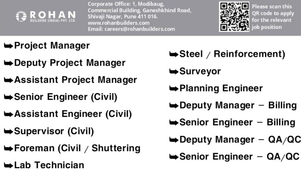 Rohan Builders Recruitment Drive