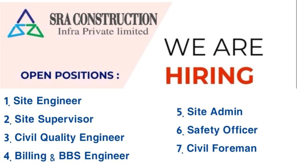 SRA Construction Infra Pvt Ltd Hiring 2025