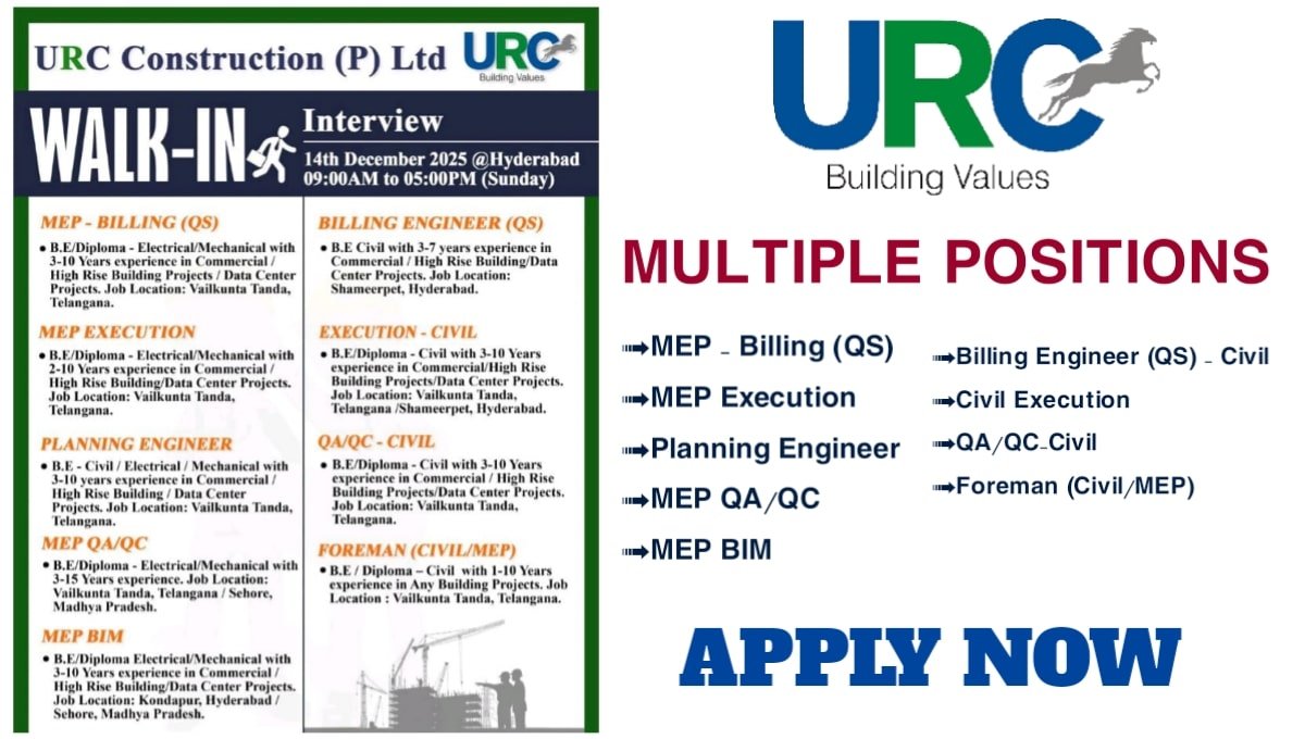 URC Construction Walk-In Interview