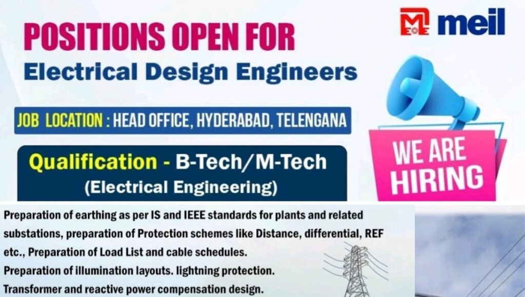 Electrical Design Engineer Jobs at MEIL