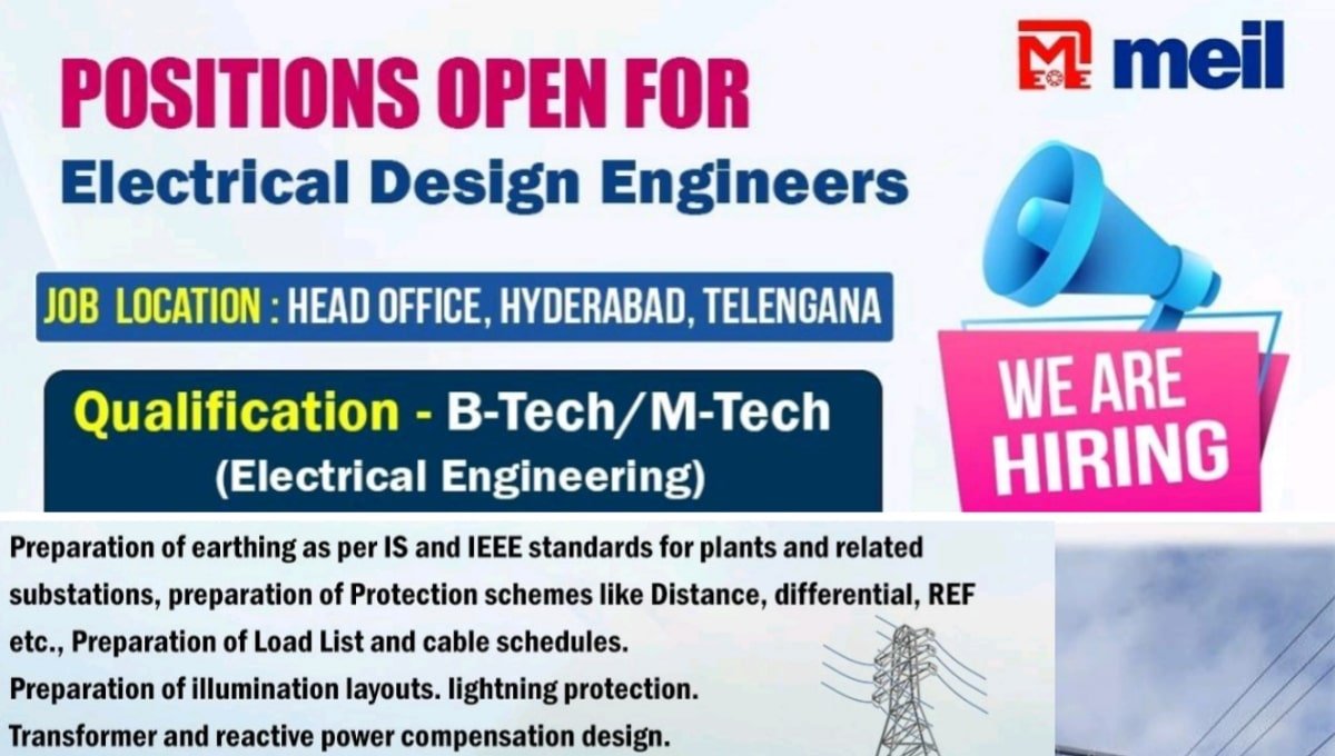 Electrical Design Engineer Jobs at MEIL
