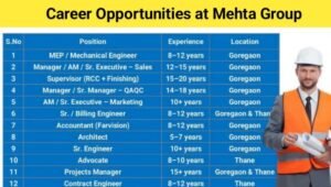 Mehta Group Careers