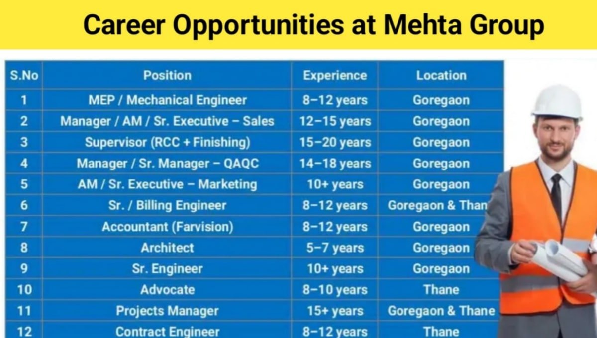 Mehta Group Careers