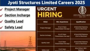 Jyoti Structures Limited Careers