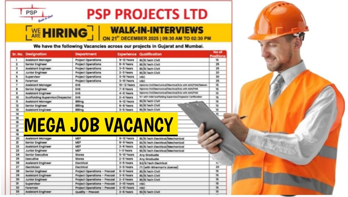 PSP Projects Ltd Mega Walk-In Interviews