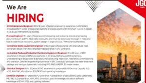JGC India Hiring 2025