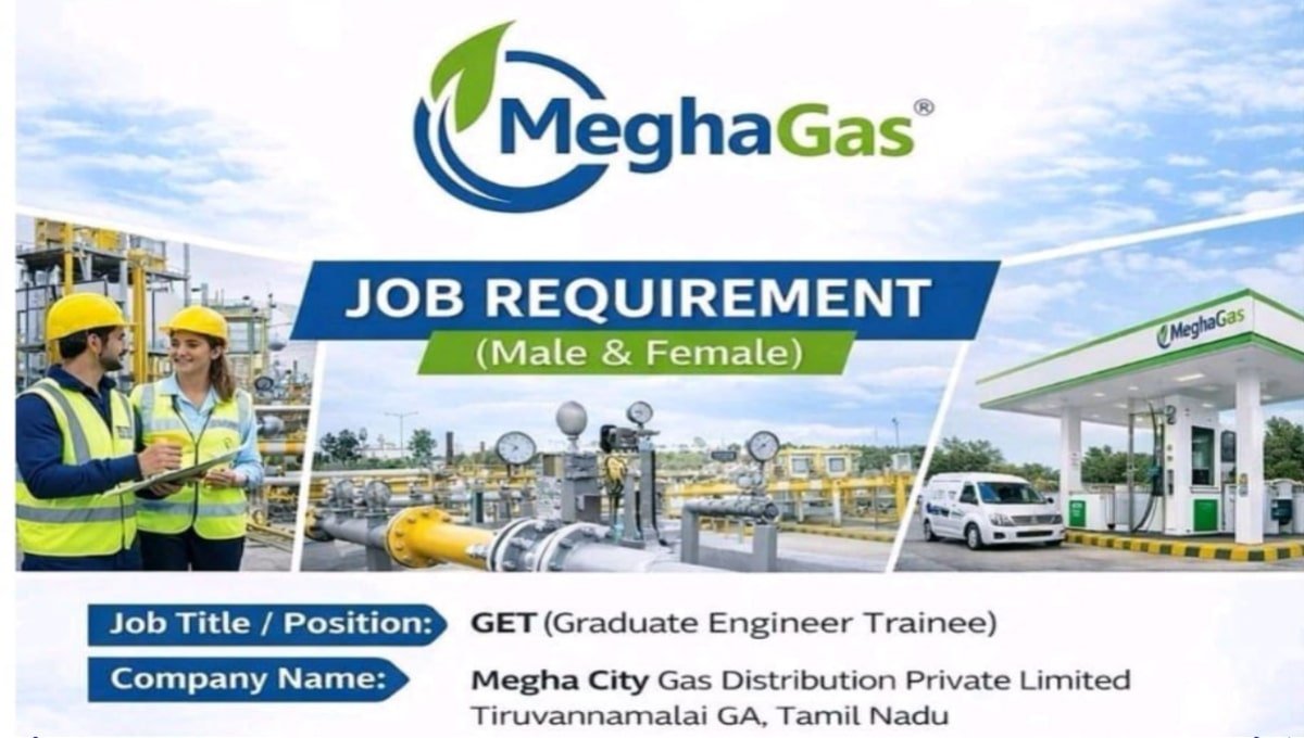 Freshers Job Opportunity at Megha Gas