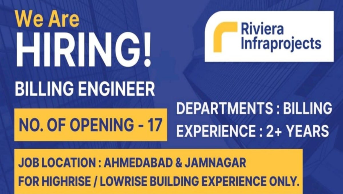 Billing Engineer Jobs at Riviera Infraprojects