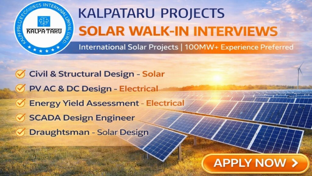 KPIL Solar Walk-In Interview Noida 2026