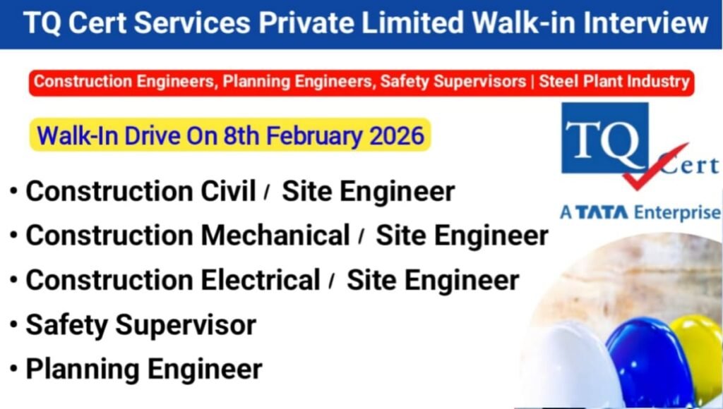 TQ Cert Services Pvt Ltd Walk-In Interview 2026