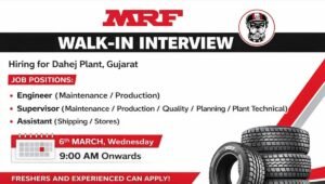MRF Walk-In Interview 2026