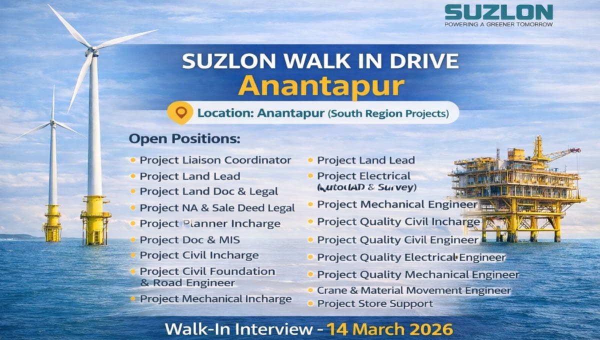 Suzlon Wind Energy Walk-In Interview