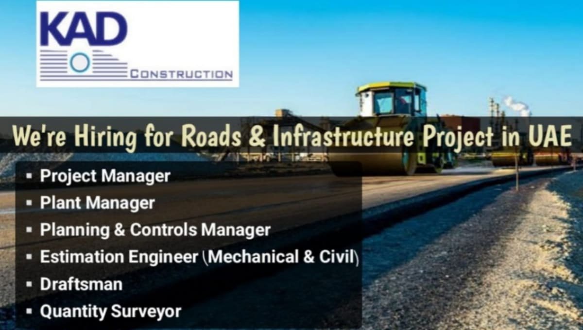 Excellent Job Vacancy at KAD Construction