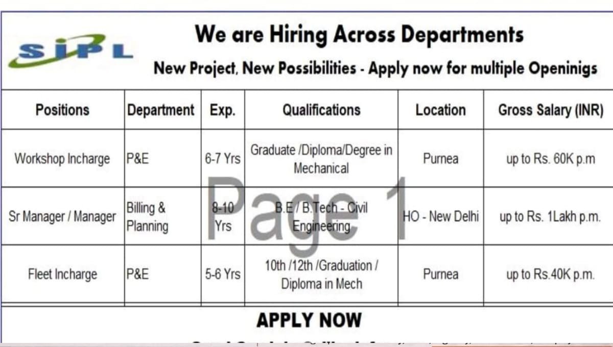 Latest Construction Jobs 2026