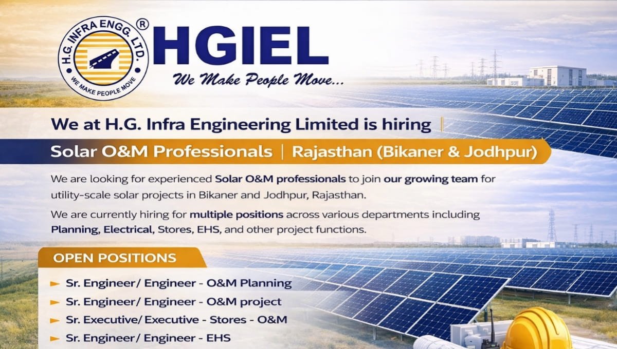 HG Infra Engineering Limited is Hiring