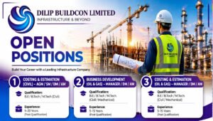 Dilip Buildcon Ltd is Hiring