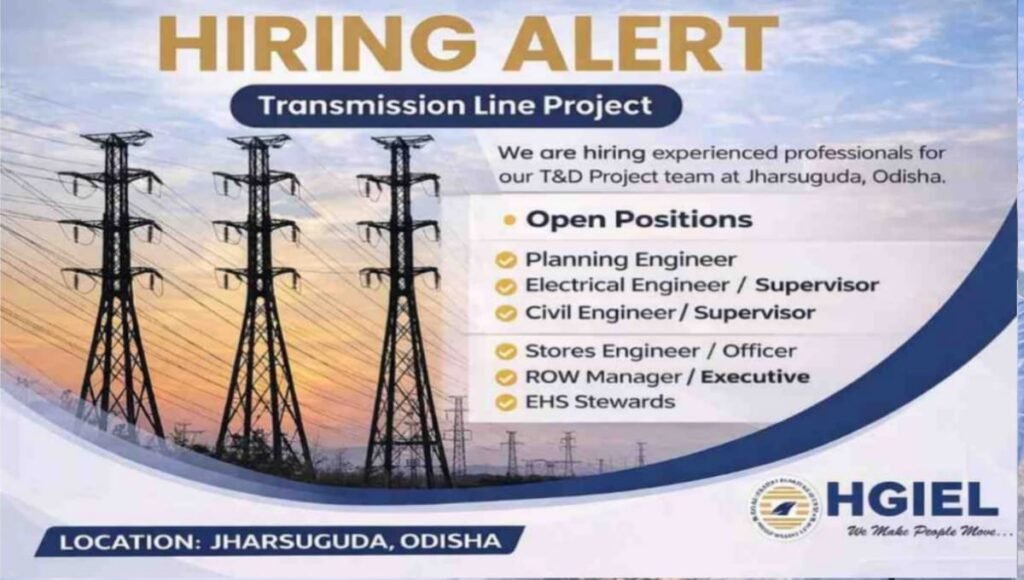 H.G. Infra Engineering Ltd Hiring