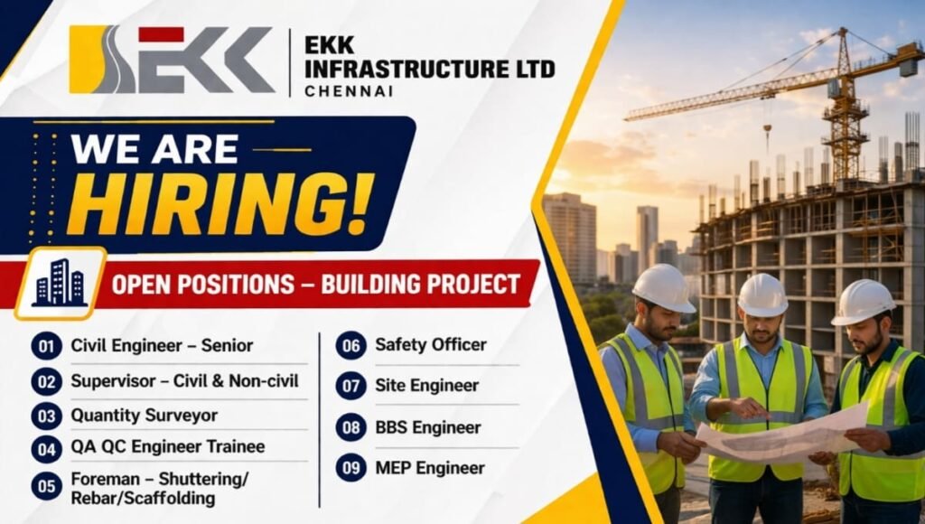 EKK Infrastructure Ltd Vacancy 2026