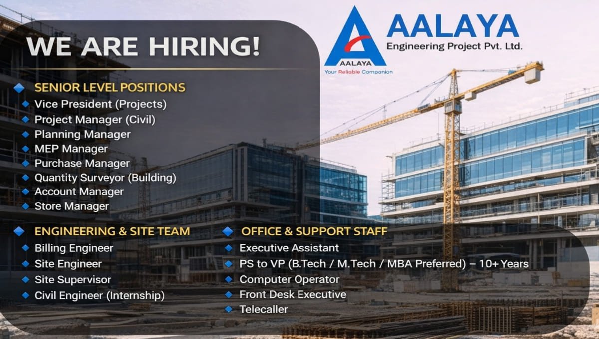 Aalaya Engineering Pvt Ltd Hiring 2026