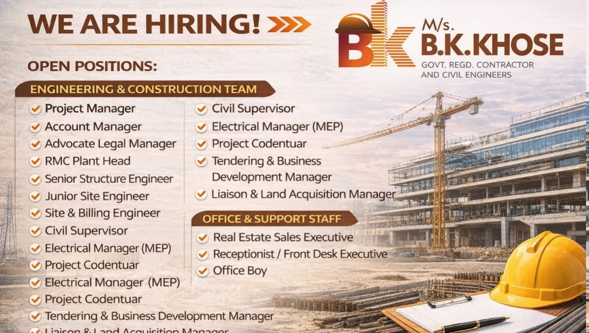 B K Khose Job Vacancy 2026