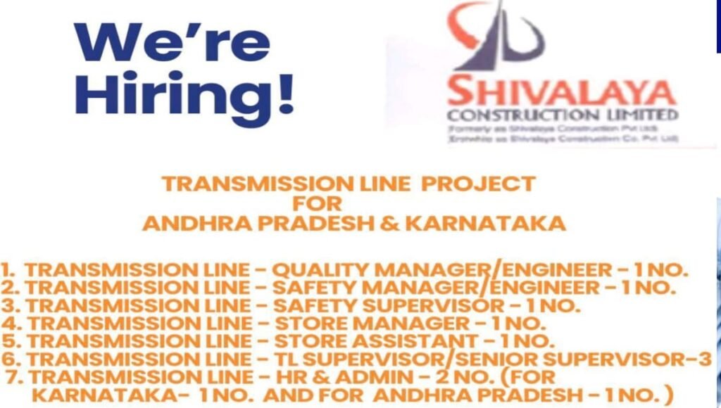 Shivalaya Construction Ltd Hiring 2026