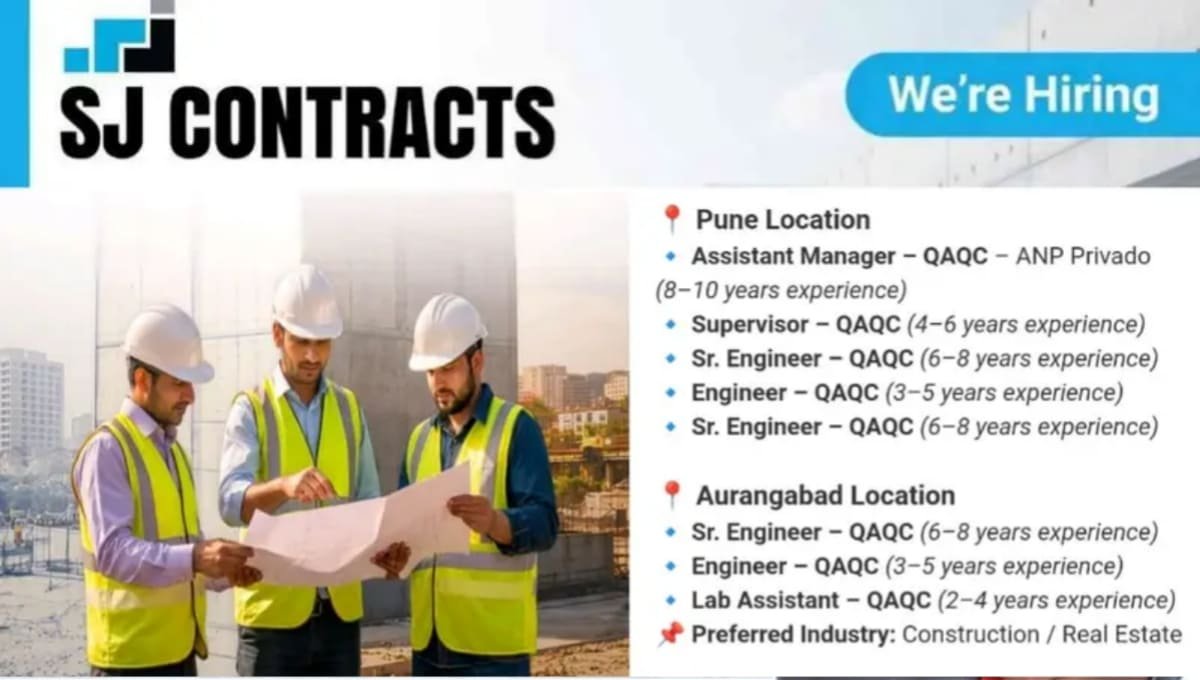 SJ Contracts Pvt Ltd Hiring 2026