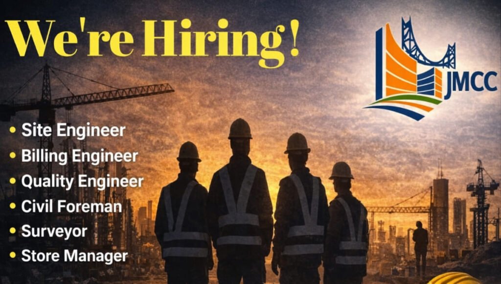 JMCC Infra Projects Job Vacancy | Job Site Engineer, Billing Engineer ...