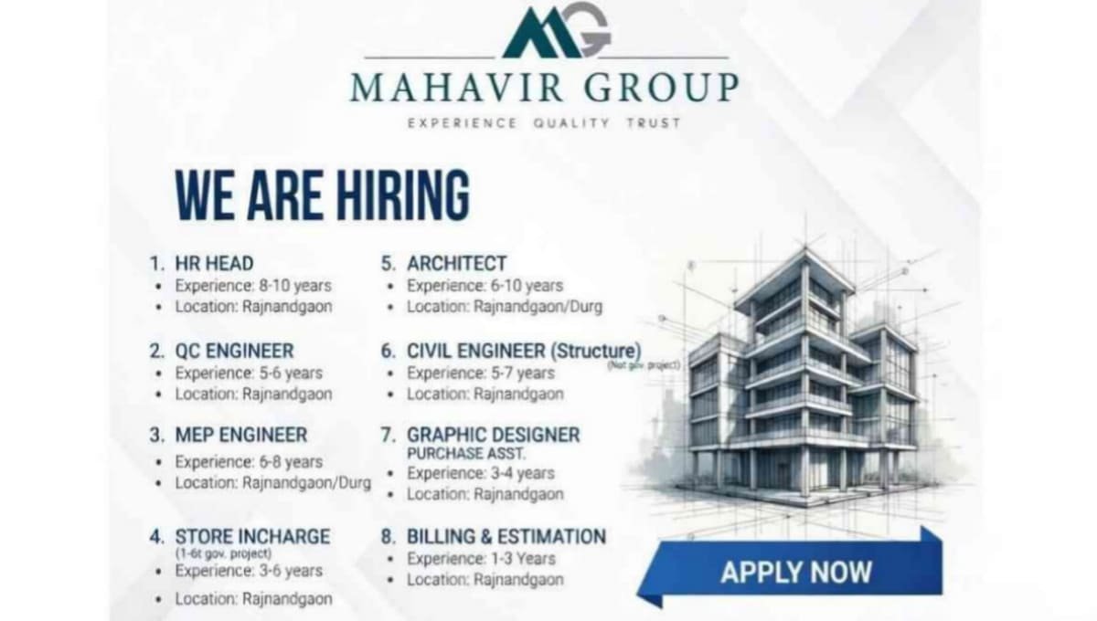 Mahavir Group Job Vacancy