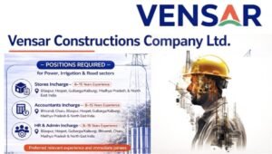 Vensar Constructions Company Ltd Careers
