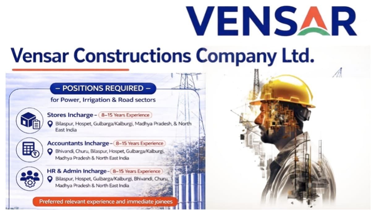 Vensar Constructions Company Ltd Careers