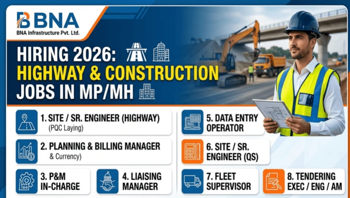 BNA Infrastructure Pvt Ltd Hiring 2026