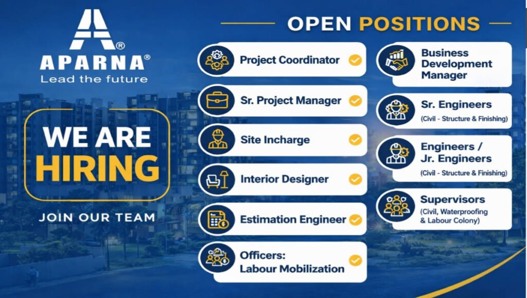 Aparna Constructions Hiring 2026