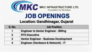 MKC Infrastructure Recruitment 2026