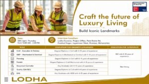 Lodha Walk-in Interview 2026