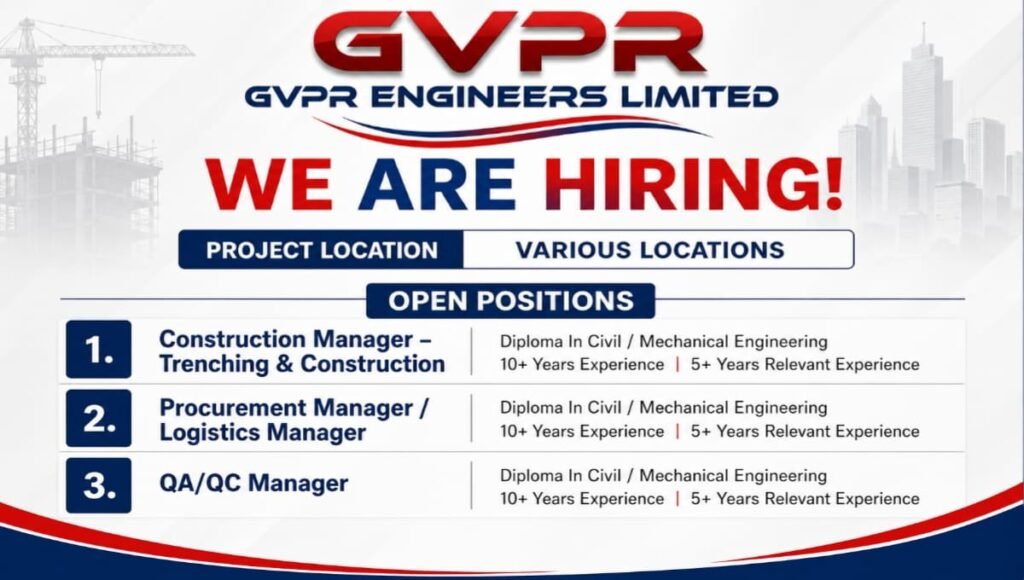 GVPR Engineers Limited Careers