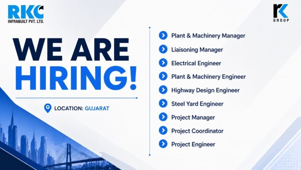 RKC Infrabuilt Urgent Hiring 2026