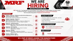 MRF Walk-In Interview 2026