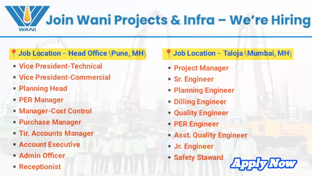 Wani Projects & Infra Hiring 2026