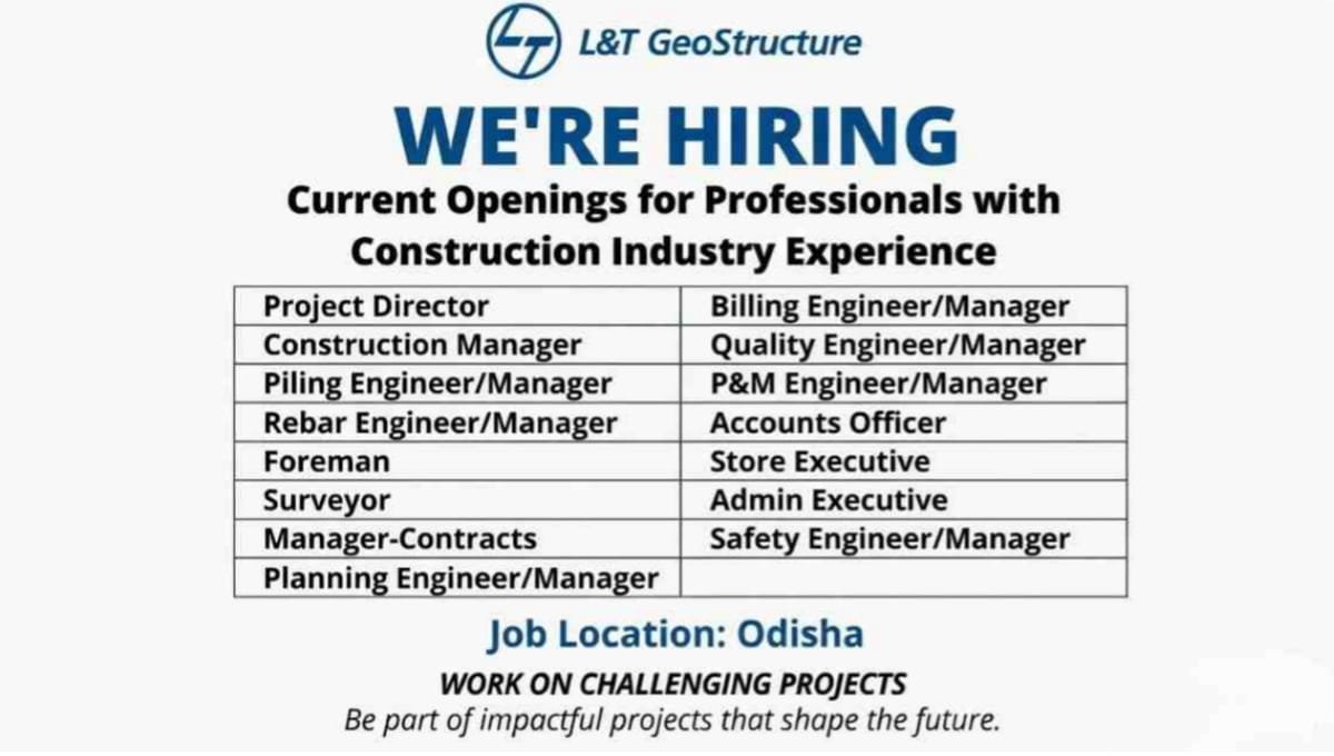 L&T GeoStructure Recruitment 2026