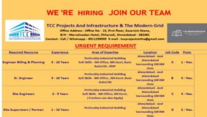 TCC Projects And Infrastructure Urgent Hiring