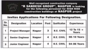 R Sandesh Group Hiring 2026