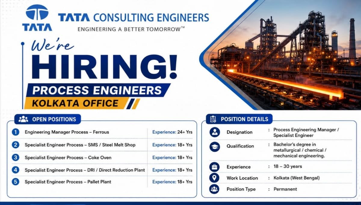 Tata Consulting Engineers Recruitment 2026