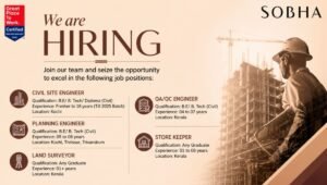 Sobha Hiring Freshers & Experienced