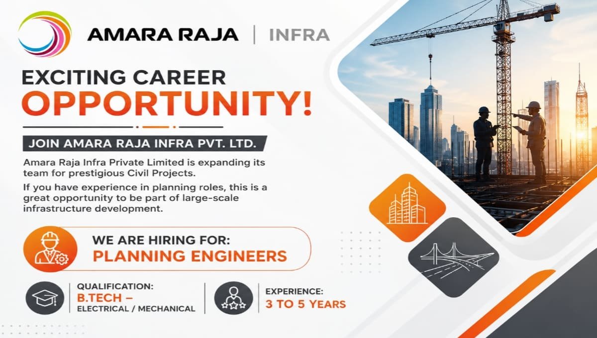 Amara Raja Infra Recruitment 2026