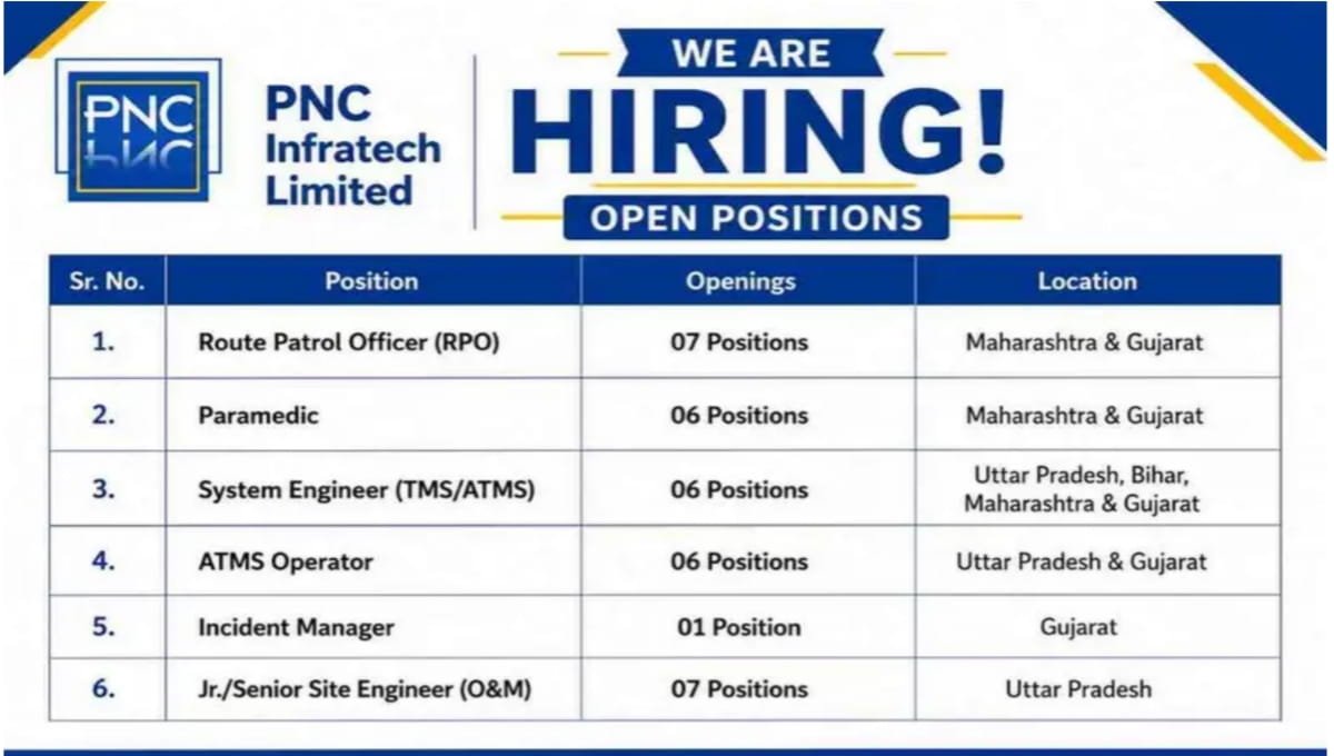 PNC Infratech Ltd Careers