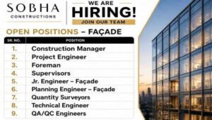 Sobha Constructions Hiring Now