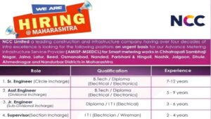 NCC Limited Job Opening