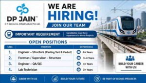 DP Jain & Co. Infrastructure Hiring